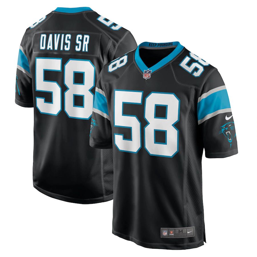 Men Carolina Panthers #58 Thomas Davis Sr Black Nike Player NFL Jersey